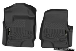 Floor Mat X-Act 1ڃubNtA}bgi17-20tH[hX[p[f[eB[rj[N[܂̓X[p[Lupj X-Act 1st Row Black Floor Mats For 17-20 Ford Super Duty Vinyl Crew or SuperCab