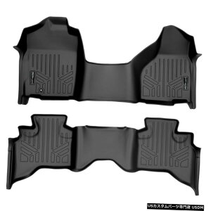 Floor Mat Smartliner�t���A�}�b�g�Z�b�g�u���b�N2009-2012����1500�N���b�h�x���`�V�[�g�J�X�^���t�B�b�g Smartliner Floor Mat Set Black for 2009-2012 Ram 1500 Quad Bench Seat Custom Fit �y���s�A���i�z