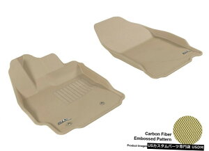 Floor Mat 2011- 2013NTCItCJOJ[{p^[^SV^tA}bgZbg For 2011-2013 Scion tC Kagu Carbon Pattern Tan All Weather Floor Mat Set
