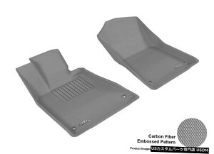 Floor Mat 2013-2020�p���N�T�XGS350�J�O�J�[�{���p�^�[���O���[�S�V��^�t���A�}�b�g For 2013-2020 Lexus GS350 Kagu Carbon Pattern Gray All Weather Floor Mat �y���s�A���i�z