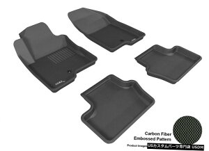 Floor Mat 14-17�W�[�v�R���p�X�p�g���I�b�g�J�O�[�u���b�N�S�V��^�t���A�}�b�g�Z�b�g For 14-17 Jeep Compass Patriot Kagu Black All Weather Floor Mat Set �y���s�A���i�z