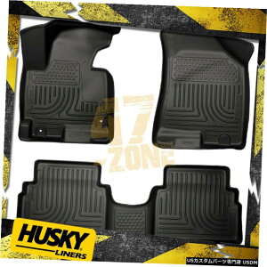 Floor Mat 2014-2018�q�����_�C�c�[�\���S�V��^�t���A�}�b�g�Z�b�g�u���b�N For 2014-2018 Hyundai Tucson All Weather Floor Mat Set Black �y���s�A���i�z