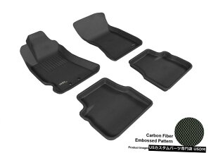 Floor Mat 2009-2013NXotHX^[JOJ[{p^[ubNSV^tA}bg For 2009-2013 Subaru Forester Kagu Carbon Pattern Black All Weather Floor Mat