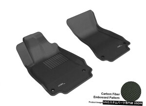Floor Mat 2013-2018�A�E�f�BS6�J�O�[�u���b�N�I�[���E�F�U�[�t�����g�t���A�}�b�g�Z�b�g For 2013-2018 Audi S6 Kagu Black All Weather Front Floor Mat Set �y���s�A���i�z