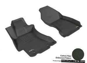 Floor Mat 2013-2018XoXVNXgbNJO[ubNSV^tgtA}bg For 2013-2018 Subaru XV Crosstrek Kagu Black All Weather Front Floor Mat