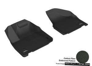 Floor Mat 2017- 2020ÑNCX[pVtBJR1J[{p^[ubNSV^tA}bg For 2017-2020 Chrysler Pacifica R1 Carbon Pattern Black All Weather Floor Mat
