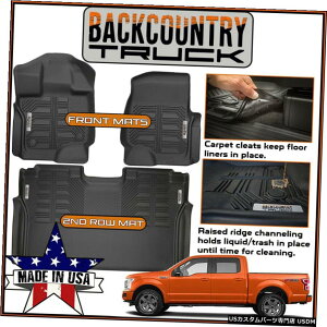 Floor Mat BackCountryTruck 2015-2019 Ford F-150 SuperCrewtJobWtA}bgCi[ BackCountryTruck 2015-2019 Ford F-150 SuperCrew FULL COVERAGE Floor Mats Liners