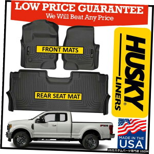 Floor Mat nXL[Ci[EFU[r[^[tA}bg2017-2019tH[hF-250F-350 F-450X[p[Lu Husky Liners Weatherbeater Floor Mats 2017-2019 Ford F-250 F-350 F-450 SuperCab