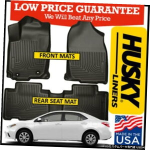 Floor Mat nXL[Ci[2014-2019g^J[tgAtA}bgZbgEFU[r[^[ Husky Liners 2014-2019 Toyota Corolla Front  Rear Floor Mats Set Weatherbeater
