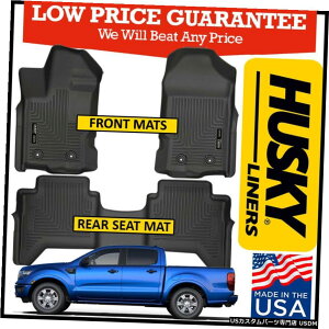 Floor Mat nXL[Ci[EFU[r[^[2019-20tH[hW[X[p[N[tgAtA}bg Husky Liners Weatherbeater 2019-20 Ford Ranger SuperCrew Front  Rear Floor Mats