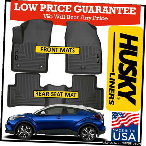Floor Mat nXL[Ci[EFU[r[^[tA}bgZbgBLACK2018-2020g^C-HRCHRɓK Husky Liners Weatherbeater Floor Mats Set BLACK fits 2018-2020 Toyota C-HR CHR