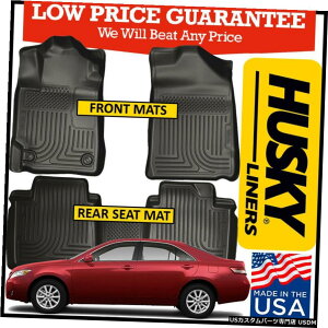 Floor Mat nXL[Ci[EFU[r[^[tA}bg2007-2011g^JubNɓK Husky Liners Weatherbeater Floor Mats fit 2007-2011 Toyota Camry BLACK