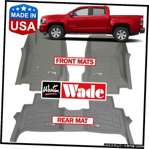 Floor Mat Westin WadeSure-Fit�J�X�^�����`2015-2020GMC�L���j�I���N���[�L���u�t���A�}�b�g�O���[ Westin Wade Sure-Fit Custom Molded 2015-2020 GMC Canyon Crew Cab Floor Mats GRAY �y���s�A���i�z