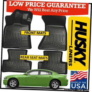 Floor Mat nXL[EFU[r[^[tA}bg2011-2020_bW`[W[/NCX[300RWDɓK Husky Weatherbeater Floor Mats fit 2011-2020 Dodge Charger / Chrysler 300 RWD