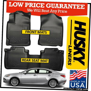Floor Mat nXL[EFU[r[^[tg/AtA}bg2013-2017NTXES350 / ES300hubNɓK Husky Weatherbeater Front/Rear Floor Mats fit 2013-2017 Lexus ES350/ES300h BLACK