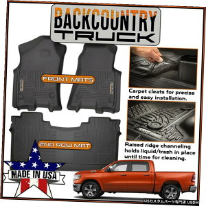 Floor Mat BackCountryTruck�t���A�}�b�g���C�i�[��2019-2020�ɓK��NEWBODY Ram 1500�N���[�L���u BackCountryTruck Floor Mats Liners fit 2019-2020 NEW BODY Ram 1500 Crew Cab �y���s�A���i�z