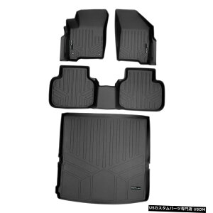 Floor Mat 2012-20_bWW[j[p̃X}[gCi[tA}bgZbgƃJ[SCi[ubN Smartliner Floor Mats Set And Cargo Liner Black for 2012-20 Dodge Journey