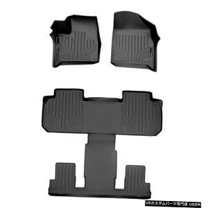 Floor Mat Maxliner�J�X�^���t�B�b�g�t���A�}�b�g3��Z�b�g�u���b�N2018-2020�V�F�r�[�g���o�[�X Maxliner Custom Fit Floor Mats 3 Row Set Black For 2018-2020 Chevy Traverse �y���s�A���i�z