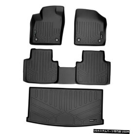 Floor Mat Maxlinerフロアマット2列と2018-2021アトラスの3列目の後ろの貨物ライナー Maxliner Floor Mats 2 Rows And Cargo Liner Behind 3rd Row For 2018-2021 Atlas