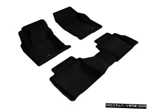 Floor Mat �J�O�[�S�V��^���C�i�[2013-2016�t���[�W�����p�u���b�N1��ڂ����2��ڃt���A�}�b�g Kagu All-Weather Liners Black 1st And 2nd Row Floor Mats for 2013-2016 Fusion �y���s�A���i�z