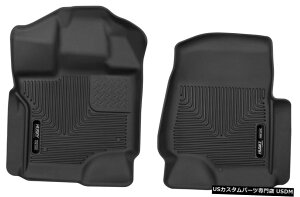 Floor Mat nXL[X-Act֊sőOtACi[}bgubN2015-20tH[hF-150 Husky X-Act Contour Front Row Floor Liner Mats Black for 2015-20 Ford F-150