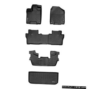 Floor Mat Maxliner�t���A�}�b�g3��J�[�S���C�i�[�Z�b�g�u���b�N16-21�p�C���b�g7��q�p Maxliner Floor Mats 3 Rows Cargo Liner Set Black For 16-21 Pilot 7 Passenger �y���s�A���i�z