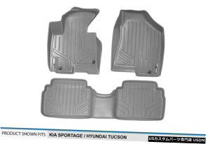 Floor Mat Sportage 2011-2013 / Tucson 10-13 Grey Floor Mats 1st/2nd Row Liners For Sportage 2011-2013/Tucson 10-13 �y���s�A���i�z