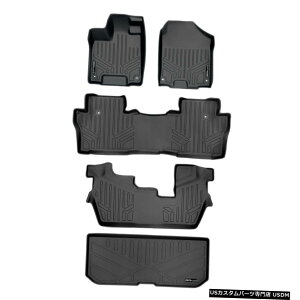 Floor Mat MaxlinertA}bgJ[SCi[ZbgubN2016-21pCbgp-G[gfȂ Maxliner Floor Mats cargo liner Set Black For 2016-21 Pilot - No Elite Models