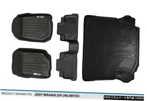 Floor Mat MaxLinerJX^1st2ndJ[StA}bg2011-13O[4hApubNZbg MaxLiner Custom 1st 2nd Cargo Floor Mats Set Black for 2011-13 Wrangler 4-Door