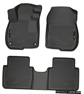Floor Mat nXL[EFU[r[^[1st / 2nd RowtA}bgCi[ubN2017-20z_CR-V Husky WeatherBeater 1st/2nd Row Floor Mat Liners Black for 2017-20 Honda CR-V