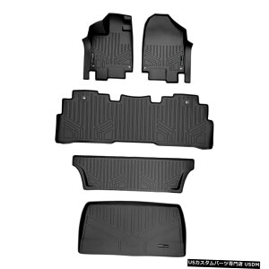 Floor Mat SmartlinertA}bg2018-21IfbZC3ڃubŇ3̉ݕ Smartliner Floor Mats 3 Rows Cargo Behind 3rd Row Black for 2018-21 Odyssey