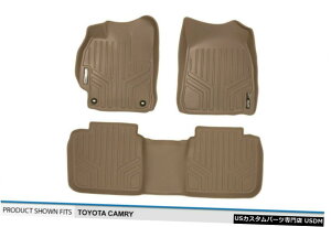 Floor Mat MaxLiner�J�X�^���S�V��^2012-15�g���^�J������1���/ 2��ڃt���A�}�b�g�^�� MaxLiner Custom All Weather 1st/2nd Row Floor Mat Tan for 2012-15 Toyota Camry �y���s�A���i�z