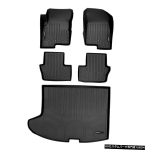 Floor Mat Maxliner�t���A�}�b�g2��J�[�S���C�i�[�Z�b�g�u���b�N07-17�p�g���I�b�g/�R���p�X Maxliner Floor Mats 2 Rows Cargo liner Set Black For 07-17 Patriot / Compass �y���s�A���i�z