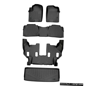 Floor Mat �}�b�N�X���C�i�[�t���A�}�b�g3��Z�b�g�ƃA���}�_�p�J�[�S���C�i�[�u���b�N-QX56-QX80 Maxliner Floor Mats 3 Row Set And Cargo Liner Black For Armada - QX56 - QX80