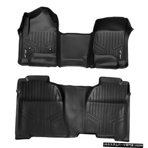 Floor Mat MAXFLOORMAT�t���A�}�b�g�u���b�N�i14-18�V���o���[�h/�V�G��1500 / 15-19 2500/3500�N���[�p�j MAXFLOORMAT Floor Mat Blk for 14-18 Silverado/Sierra 1500/15-19 2500/3500 Crew �y���s�A���i�z
