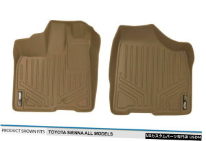 Floor Mat MAXFLOORMAT MaxLinertg1ڃtACi[}bg^11-12g^VGi MAXFLOORMAT MaxLiner Front 1st Row Floor Liner Mat Tan for 11-12 Toyota Sienna