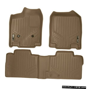 Floor Mat MAXFLOORMAT 1��ڂ�2��ڂ̃t���A���C�i�[�}�b�g07-10�t�H�[�h�G�b�W/�����J�[��MKX�p�^�� MAXFLOORMAT 1st  2nd Row Floor Liner Mats Tan for 07-10 Ford Edge/Lincoln MKX �y���s�A���i�z