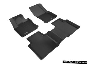 Floor Mat JO[Ci[ubN1ڂ2ڃtA}bg18-2019eBOA5lp Kagu Liners Black 1st And 2nd Row Floor Mats for 18-2019 Tiguan 5 Passenger