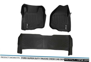 Floor Mat MAXFLOORMATtg/AtA}bg2011-12F-250 / F-350X[p[LupubNZbg MAXFLOORMAT Front/Rear Floor Mats Set Black for 2011-12 F-250/F-350 Super Cab