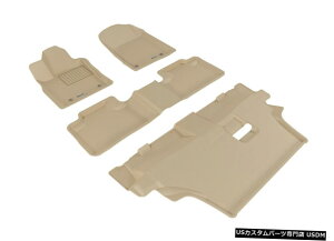 Floor Mat JO[SV^JX^tBbgCi[^1A2A3ڃtA}bgL1DG02501502 Kagu All-Weather Custom Fit Liners Tan 1st 2nd 3rd Row Floor Mats L1DG02501502