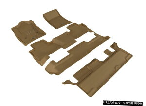 Floor Mat JO[SV^JX^tBbgCi[^1st2nd3rdEtA}bgL1CH06201502 Kagu All-Weather Custom Fit Liners Tan 1st 2nd 3rd Row Floor Mats L1CH06201502