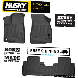 Floor Mat nXL[Ci[WeatherBeatertA}bg2014-2019g^nC_[ɓK Husky Liners WeatherBeater Floor Mats Fits 2014-2019 Toyota Highlander