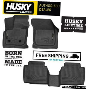 Floor Mat �n�X�L�[���C�i�[WeatherBeater�t���A�}�b�g��2017-2020�t�H�[�h�t���[�W���������J�[��MKZ�ɓK�� Husky Liners WeatherBeater Floor Mats Fits 2017-2020 Ford Fusion Lincoln MKZ �y���s�A���i�z