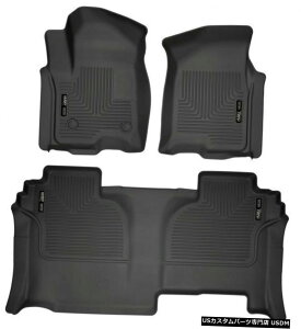 Floor Mat nXL[Ci[WeatherBeatertA}bg19-20V{[Vo[hGMCVGɓK Husky Liners WeatherBeater Floor Mats Fits 19-20 Chevrolet Silverado GMC Sierra