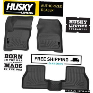Floor Mat nXL[Ci[WeatherBeatertA}bg2012-2015tH[htH[JXɓK Husky Liners WeatherBeater Floor Mats Fits 2012-2015 Ford Focus