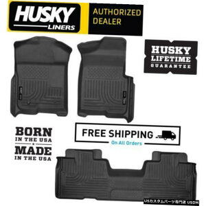 Floor Mat nXL[Ci[WeatherBeatertA}bg2009-2014tH[hF-150X[p[LuɓK Husky Liners WeatherBeater Floor Mats Fits 2009-2014 Ford F-150 SuperCab