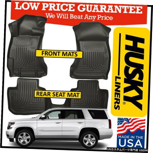 Floor Mat nXL[Ci[EFU[r[^[2015-2020V{[^zGMC[RtA}bgubN Husky Liners Weatherbeater 2015-2020 Chevy Tahoe GMC Yukon Floor Mats BLACK