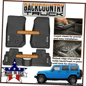 Floor Mat BackCountryTrucktA}bgCi[2014-2018W[vO[uJKv4hAɓK BackCountryTruck Floor Mats Liners fit 2014-2018 Jeep Wrangler 'JK' 4-Door
