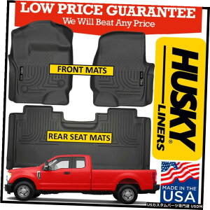 Floor Mat nXL[Ci[EFU[r[^[2017-2019tH[hF-250F-350 F-450X[p[LutA}bg Husky Liners Weatherbeater 2017-2019 Ford F-250 F-350 F-450 SuperCab Floor Mats