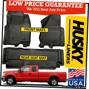 Floor Mat nXL[Ci[EFU[r[^[2011-2012tH[hF-250 / F-350X[p[LutA}bgubN Husky Liners Weatherbeater 2011-2012 Ford F-250/F-350 SuperCab Floor Mats BLACK